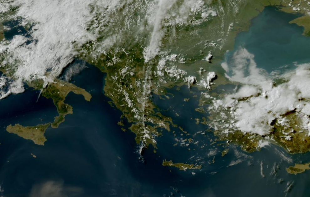 Τελευταία δορυφορική εικόνα νεφοκάλυψης