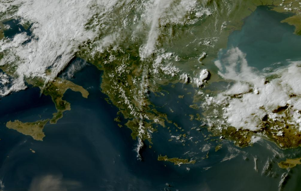 Τελευταία δορυφορική εικόνα νεφοκάλυψης