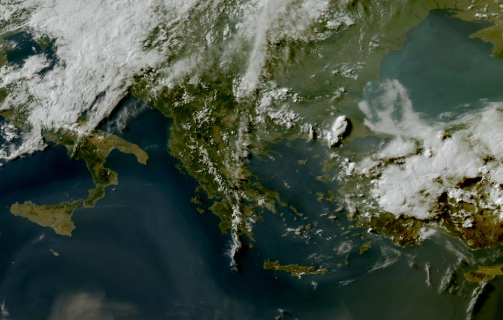 Τελευταία δορυφορική εικόνα νεφοκάλυψης