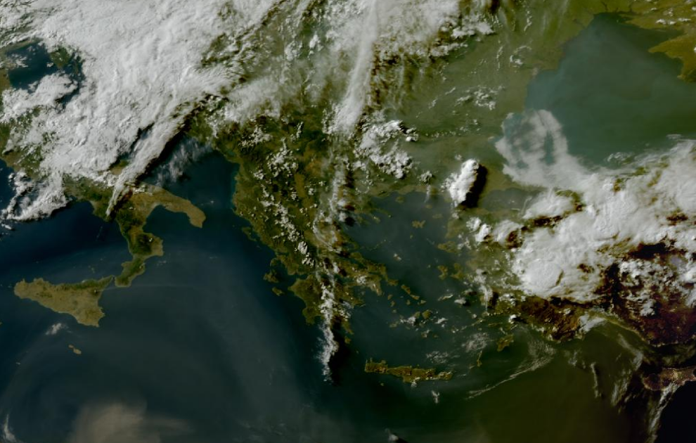 Τελευταία δορυφορική εικόνα νεφοκάλυψης