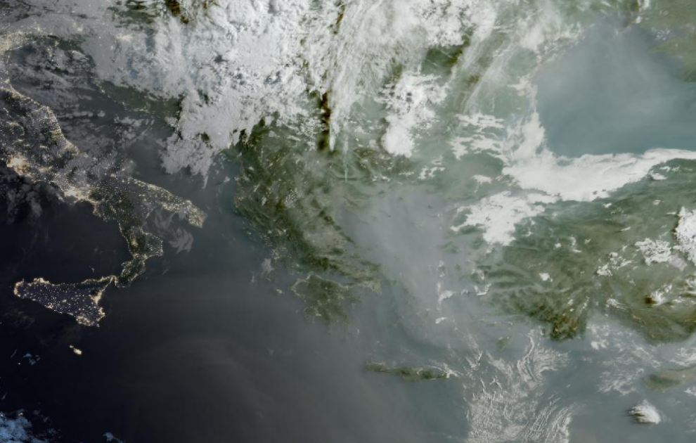 Τελευταία δορυφορική εικόνα νεφοκάλυψης