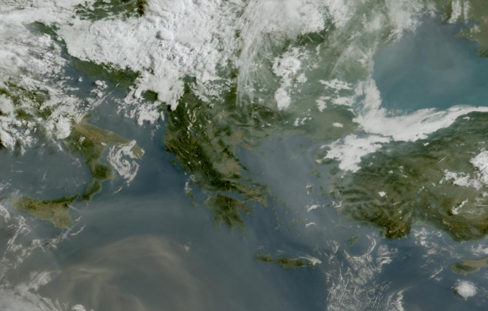 Τελευταία δορυφορική εικόνα νεφοκάλυψης