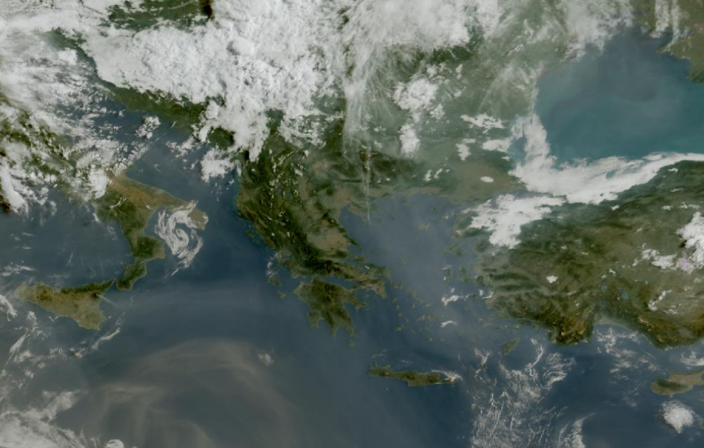 Τελευταία δορυφορική εικόνα νεφοκάλυψης