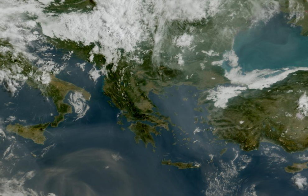 Τελευταία δορυφορική εικόνα νεφοκάλυψης
