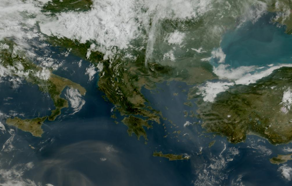 Τελευταία δορυφορική εικόνα νεφοκάλυψης