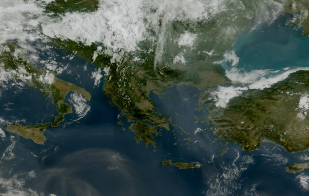 Τελευταία δορυφορική εικόνα νεφοκάλυψης