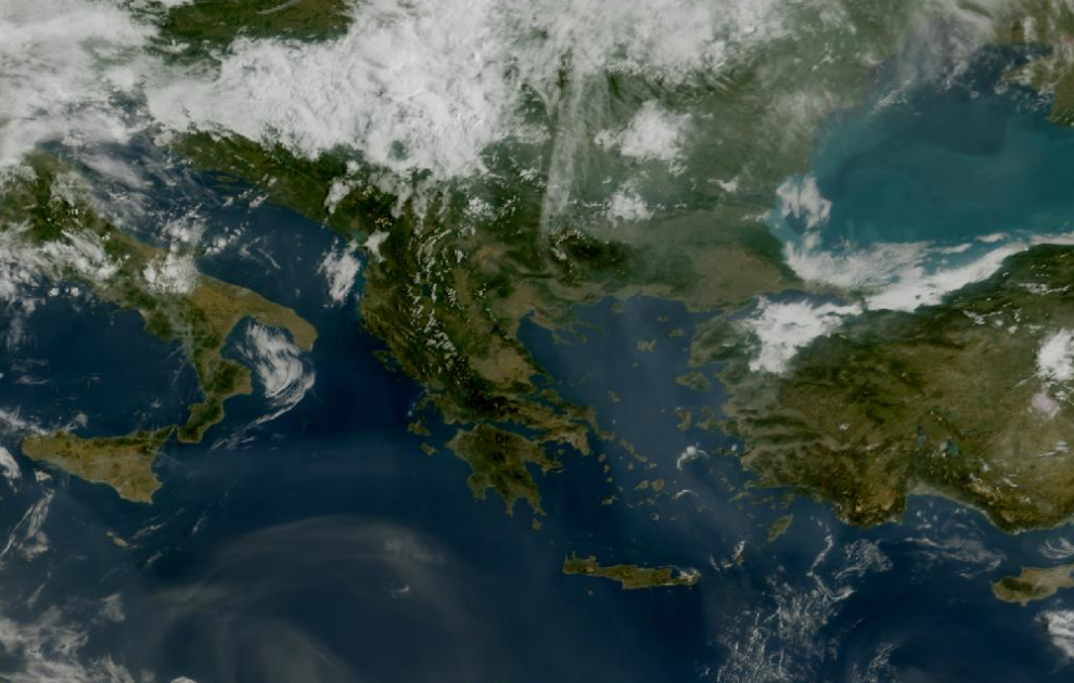 Τελευταία δορυφορική εικόνα νεφοκάλυψης