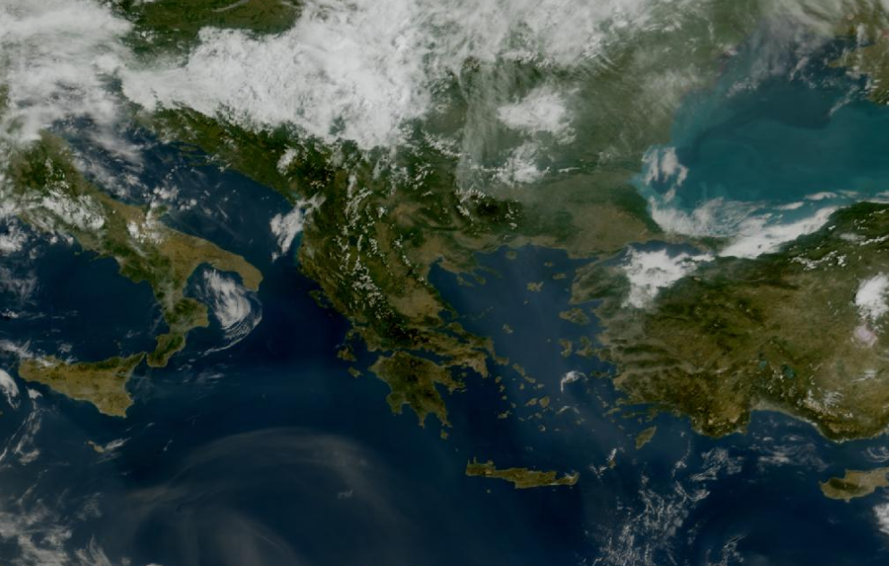 Τελευταία δορυφορική εικόνα νεφοκάλυψης