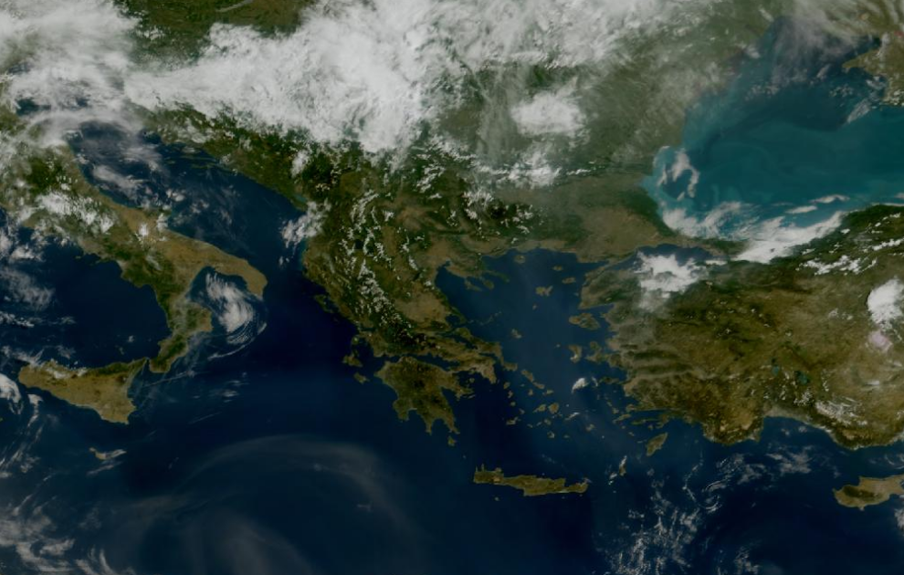Τελευταία δορυφορική εικόνα νεφοκάλυψης