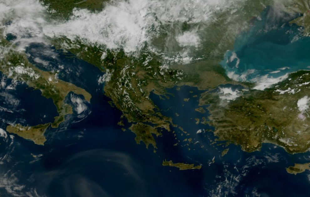 Τελευταία δορυφορική εικόνα νεφοκάλυψης