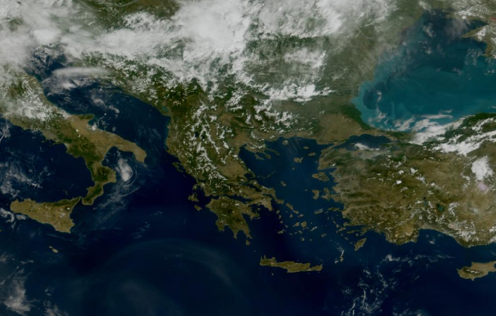 Τελευταία δορυφορική εικόνα νεφοκάλυψης