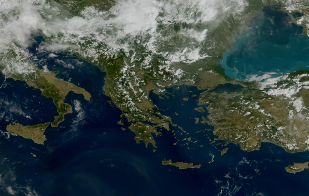 Τελευταία δορυφορική εικόνα νεφοκάλυψης