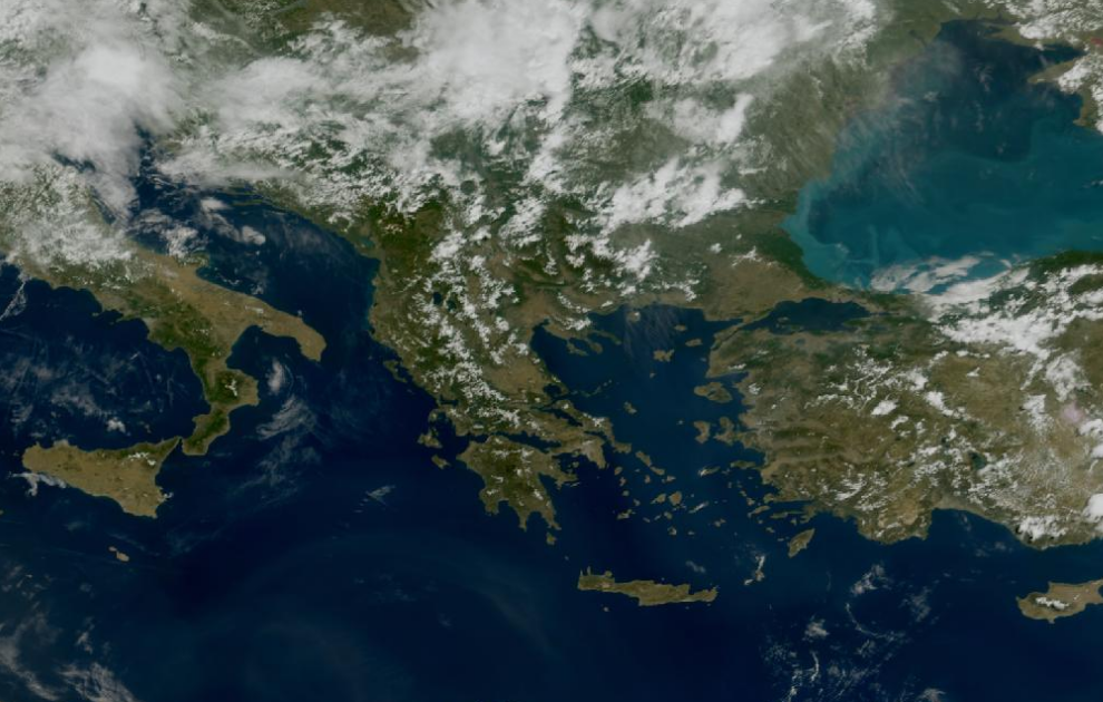 Τελευταία δορυφορική εικόνα νεφοκάλυψης