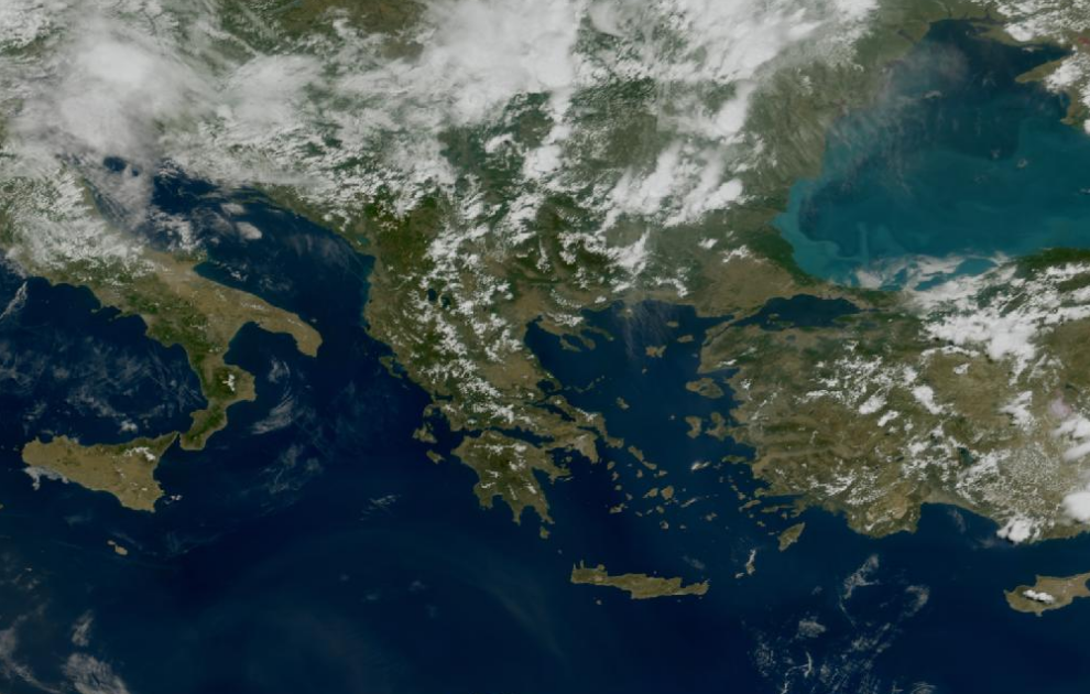Τελευταία δορυφορική εικόνα νεφοκάλυψης