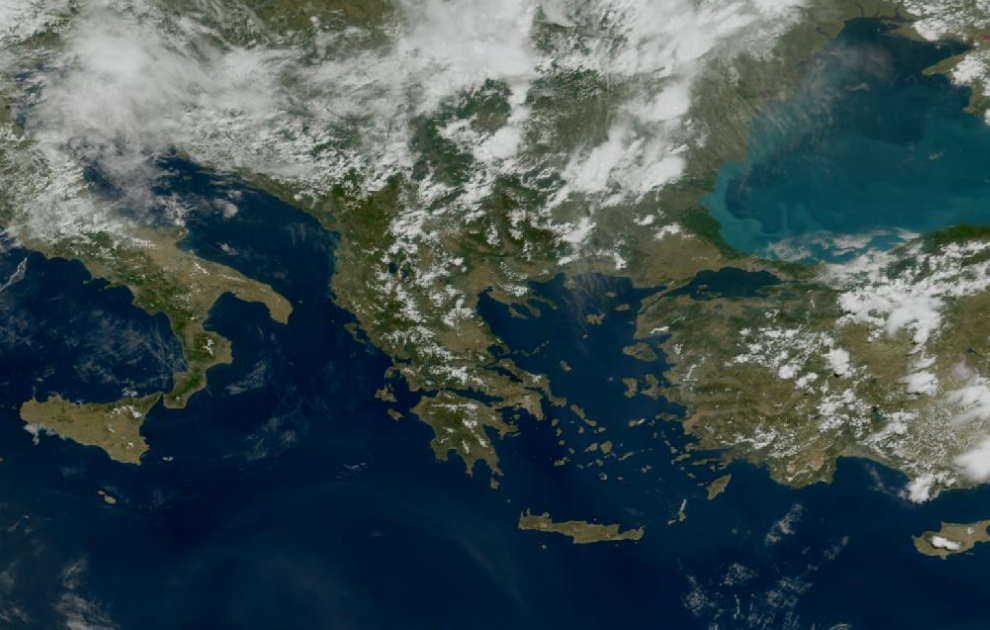 Τελευταία δορυφορική εικόνα νεφοκάλυψης