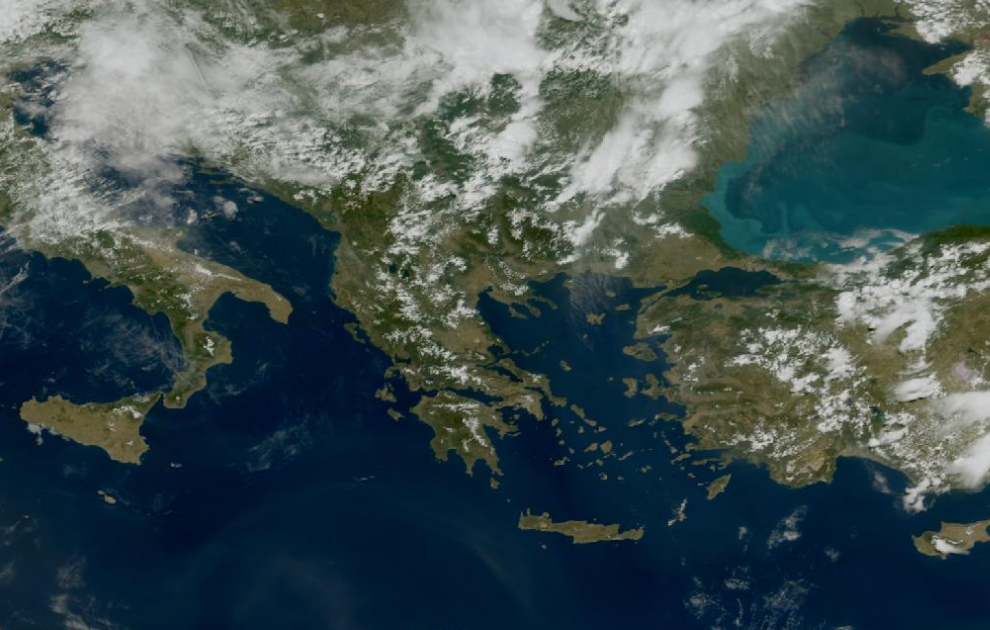 Τελευταία δορυφορική εικόνα νεφοκάλυψης