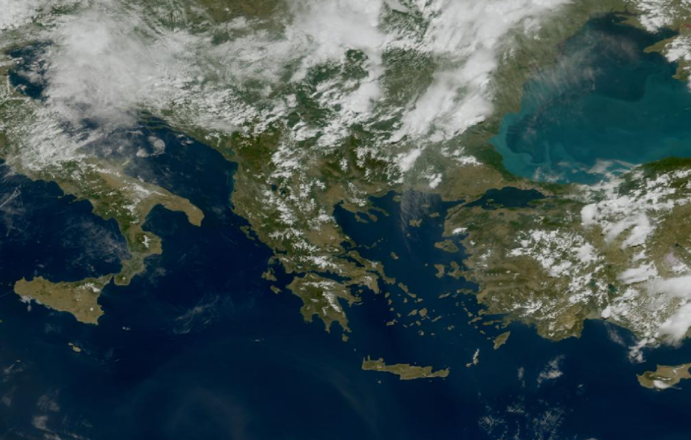 Τελευταία δορυφορική εικόνα νεφοκάλυψης