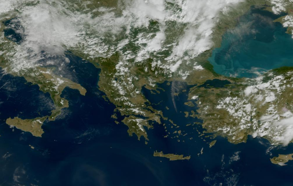 Τελευταία δορυφορική εικόνα νεφοκάλυψης
