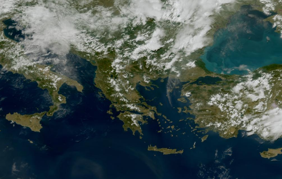 Τελευταία δορυφορική εικόνα νεφοκάλυψης