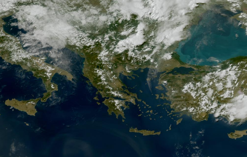 Τελευταία δορυφορική εικόνα νεφοκάλυψης