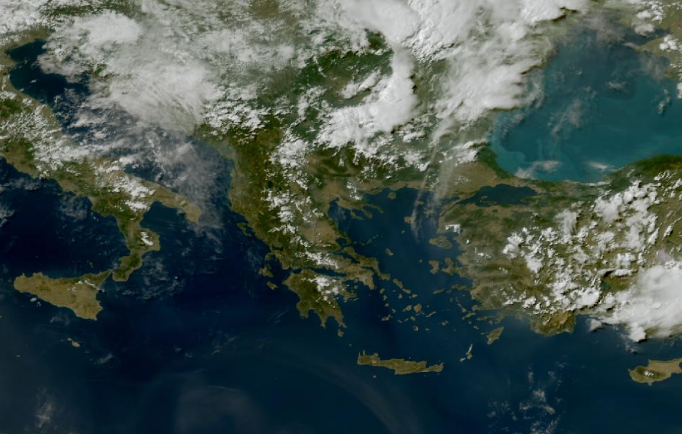 Τελευταία δορυφορική εικόνα νεφοκάλυψης