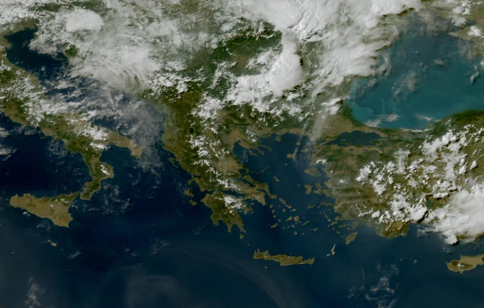 Τελευταία δορυφορική εικόνα νεφοκάλυψης