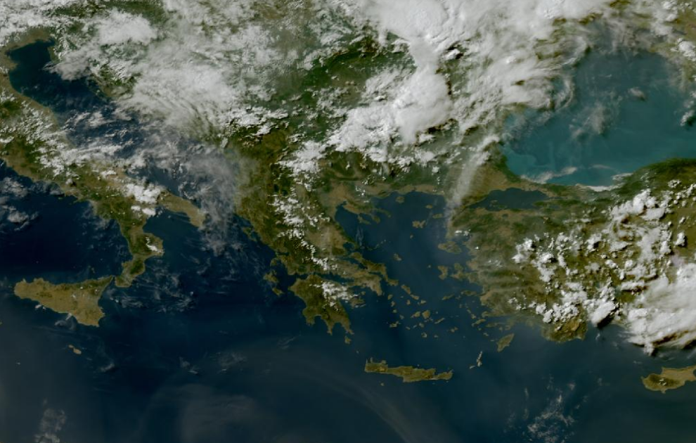 Τελευταία δορυφορική εικόνα νεφοκάλυψης