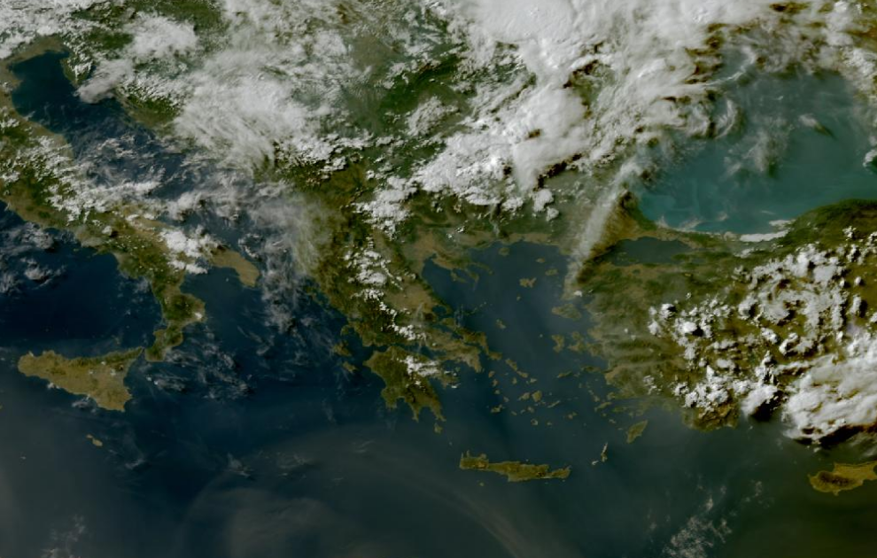 Τελευταία δορυφορική εικόνα νεφοκάλυψης