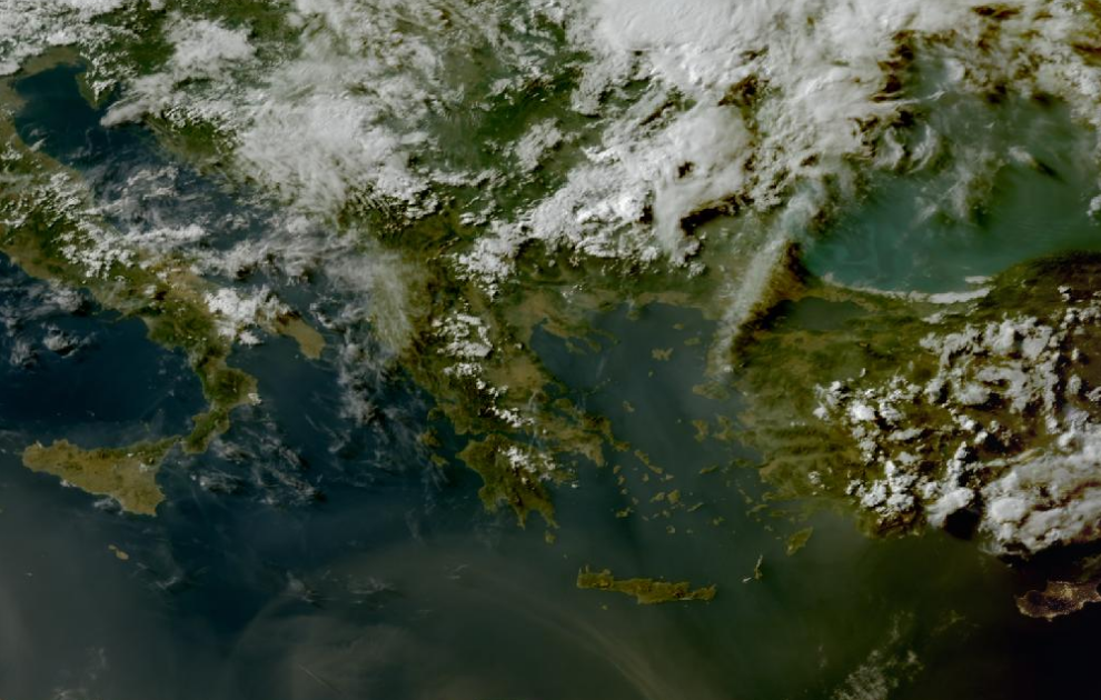 Τελευταία δορυφορική εικόνα νεφοκάλυψης
