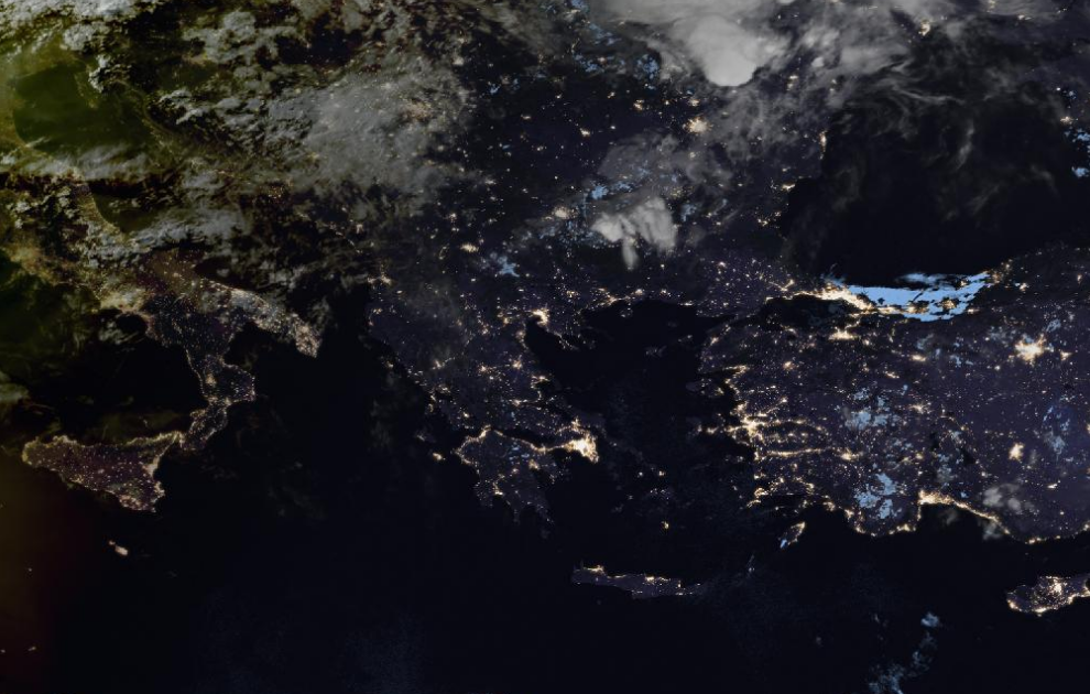Τελευταία δορυφορική εικόνα νεφοκάλυψης