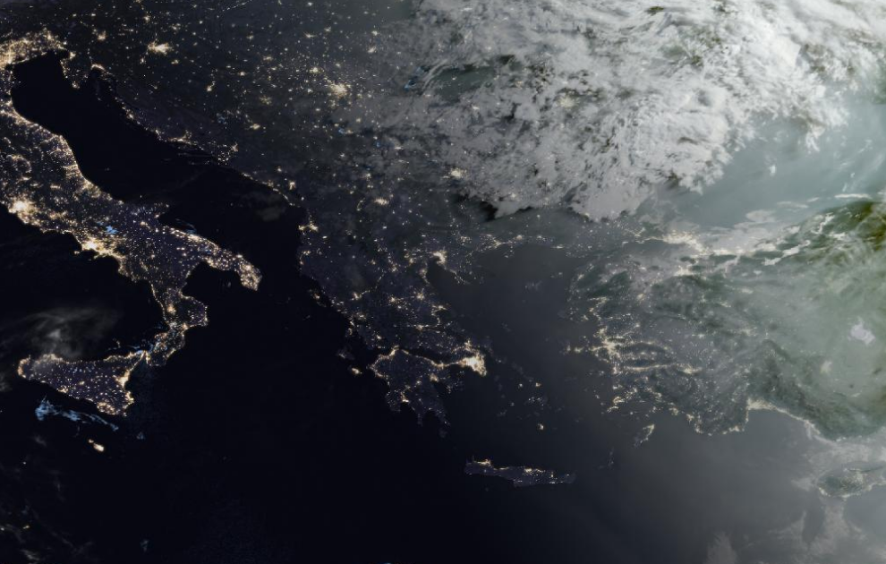 Τελευταία δορυφορική εικόνα νεφοκάλυψης