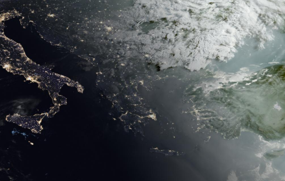 Τελευταία δορυφορική εικόνα νεφοκάλυψης