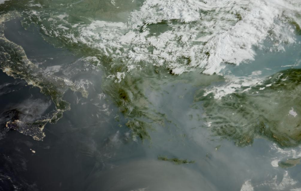 Τελευταία δορυφορική εικόνα νεφοκάλυψης