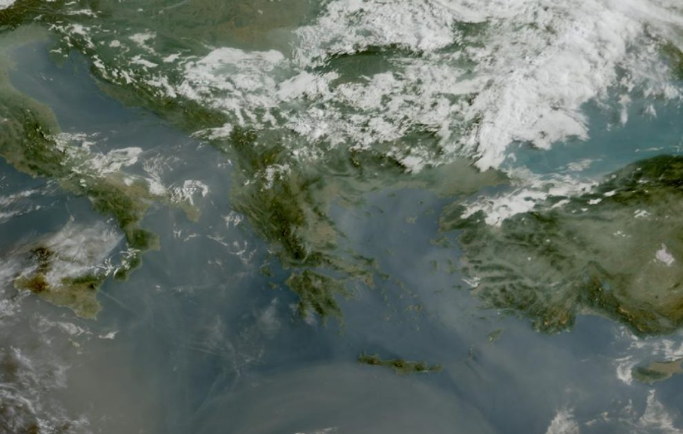 Τελευταία δορυφορική εικόνα νεφοκάλυψης