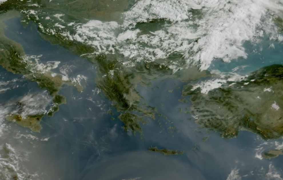 Τελευταία δορυφορική εικόνα νεφοκάλυψης