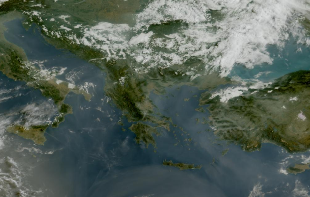Τελευταία δορυφορική εικόνα νεφοκάλυψης