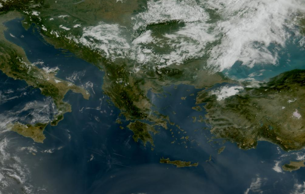 Τελευταία δορυφορική εικόνα νεφοκάλυψης