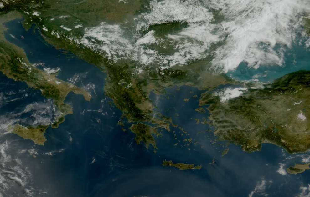 Τελευταία δορυφορική εικόνα νεφοκάλυψης