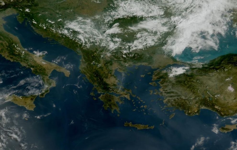 Τελευταία δορυφορική εικόνα νεφοκάλυψης