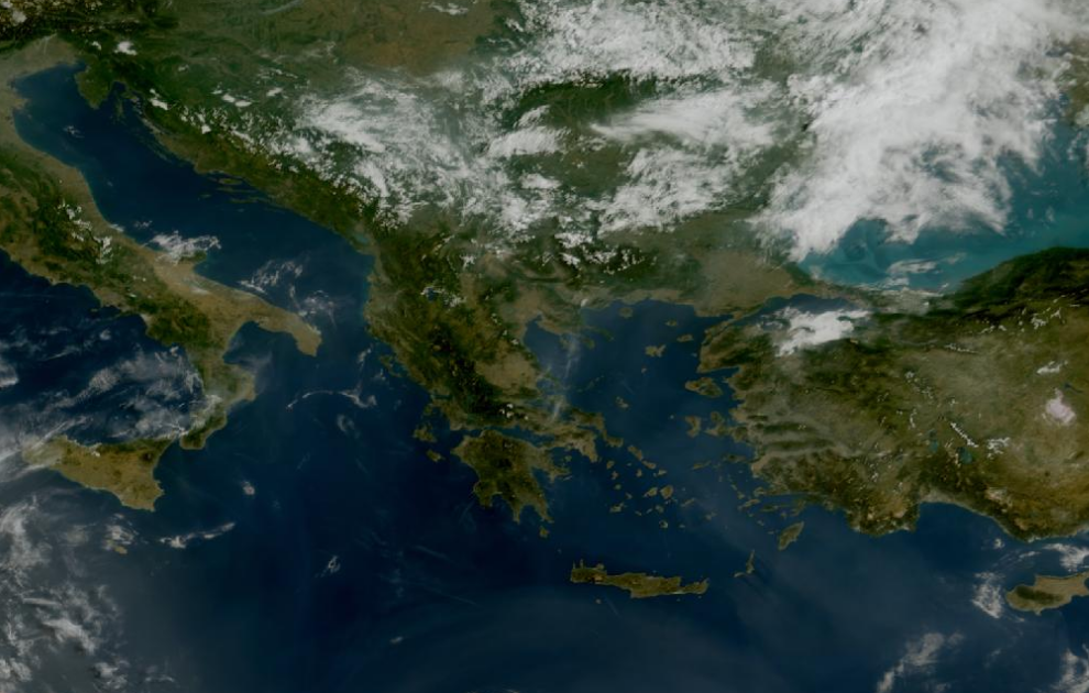 Τελευταία δορυφορική εικόνα νεφοκάλυψης