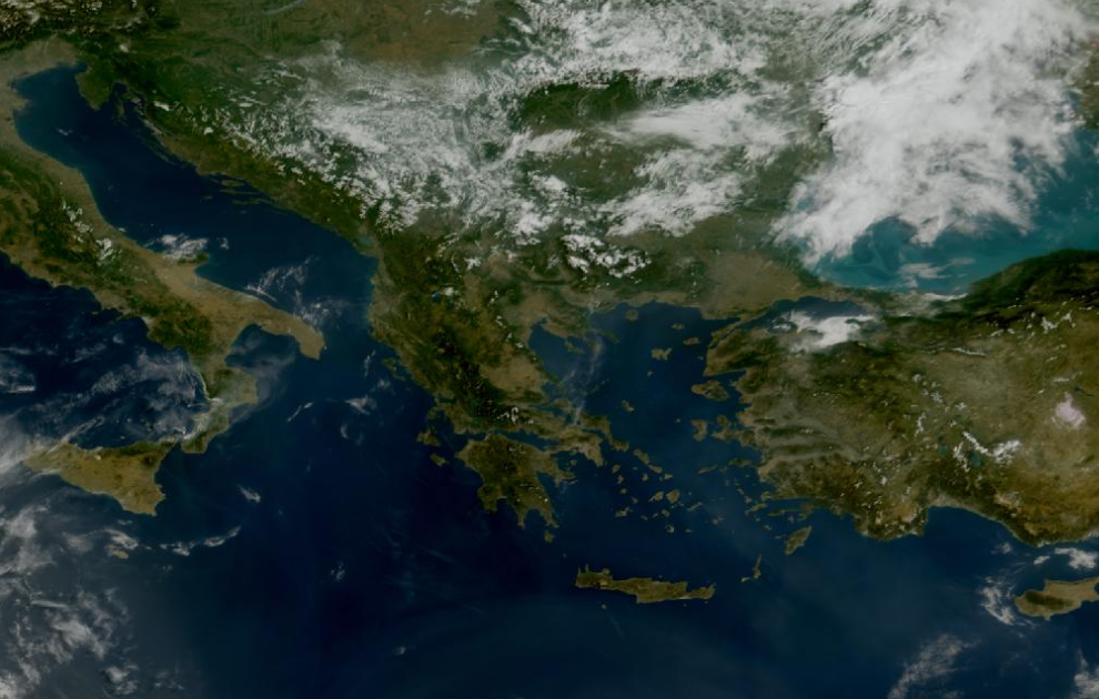 Τελευταία δορυφορική εικόνα νεφοκάλυψης