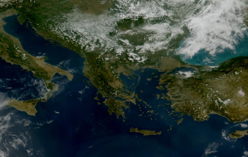 Τελευταία δορυφορική εικόνα νεφοκάλυψης