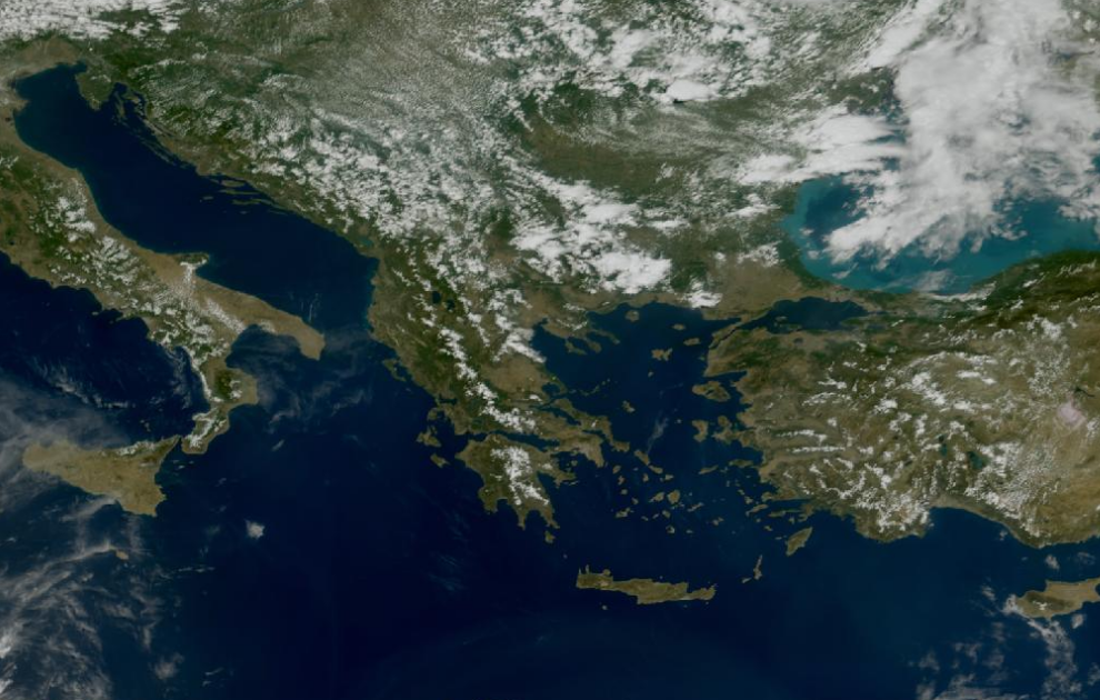 Τελευταία δορυφορική εικόνα νεφοκάλυψης