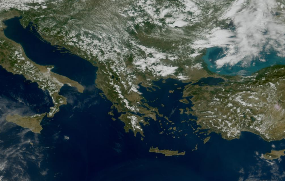 Τελευταία δορυφορική εικόνα νεφοκάλυψης