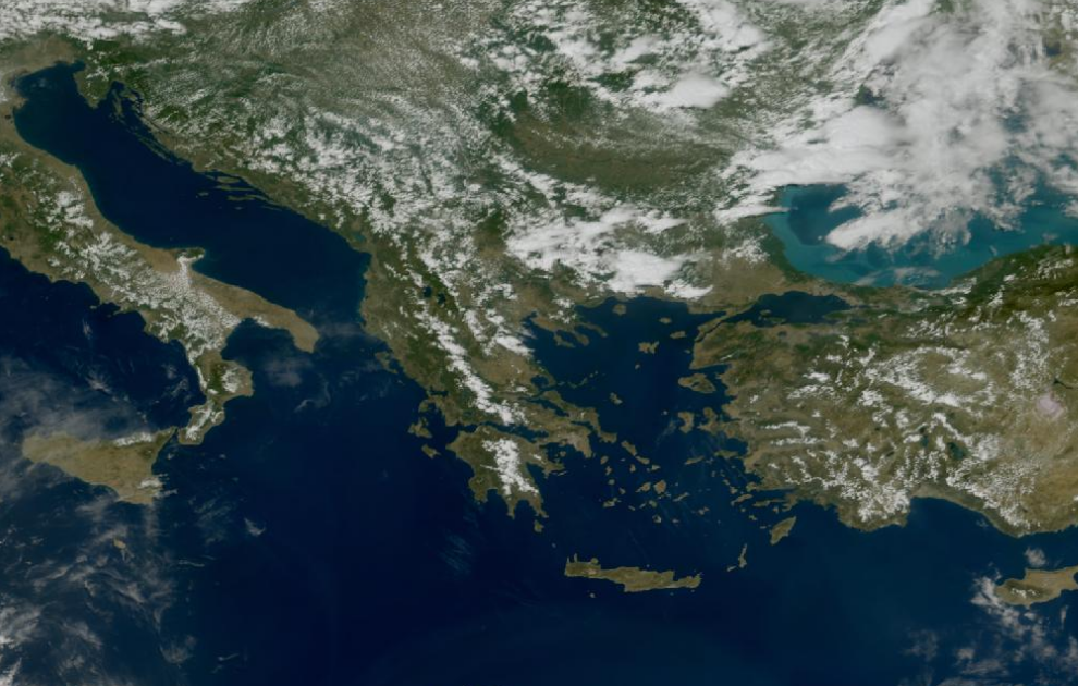 Τελευταία δορυφορική εικόνα νεφοκάλυψης