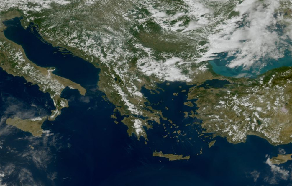 Τελευταία δορυφορική εικόνα νεφοκάλυψης