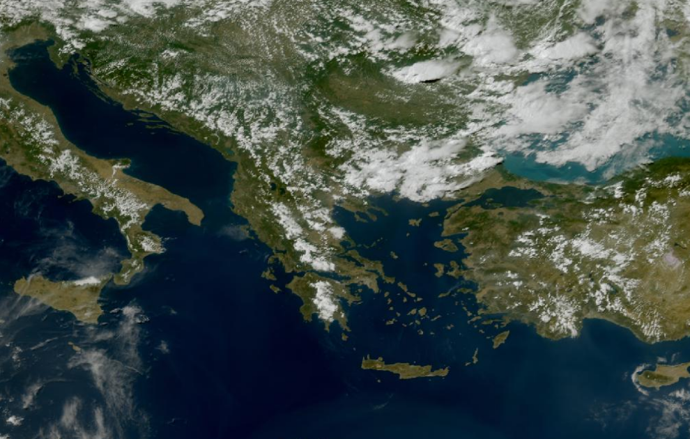 Τελευταία δορυφορική εικόνα νεφοκάλυψης