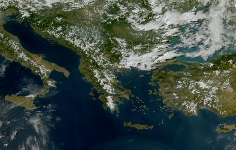 Τελευταία δορυφορική εικόνα νεφοκάλυψης