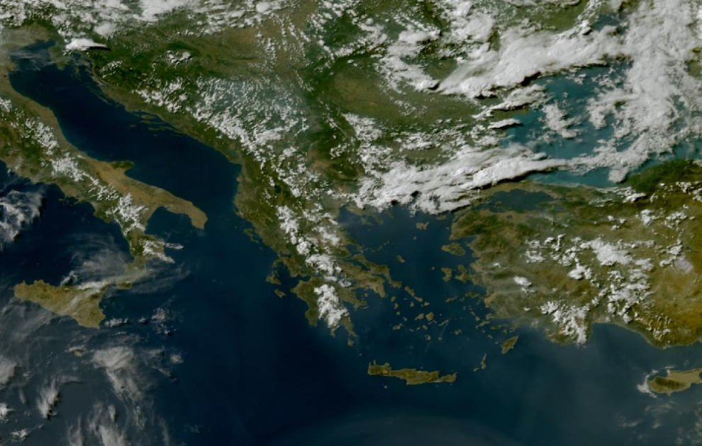 Τελευταία δορυφορική εικόνα νεφοκάλυψης