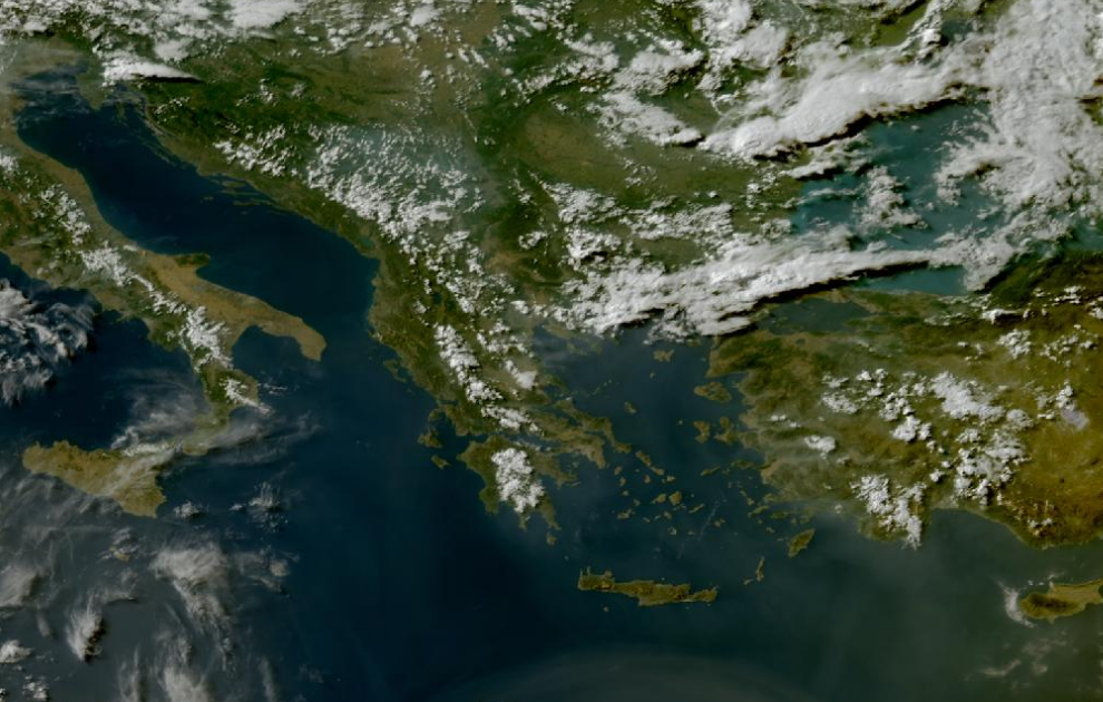Τελευταία δορυφορική εικόνα νεφοκάλυψης